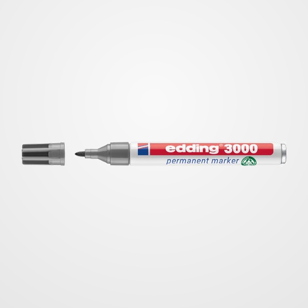 MARCADOR PERMANENTE EDDING 3000 CONICO GRIS