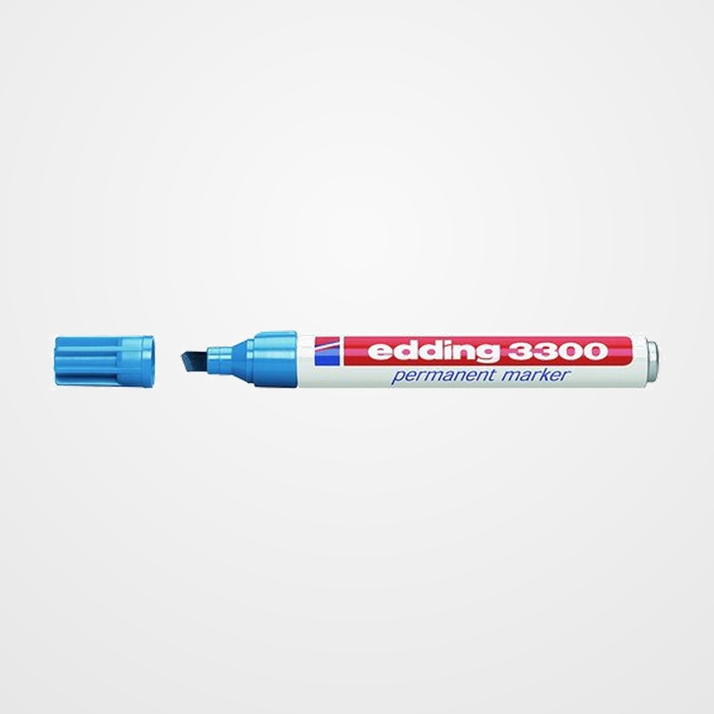 MARCADOR PERMANENTE EDDING 3300 BISELADO AZUL CLARO