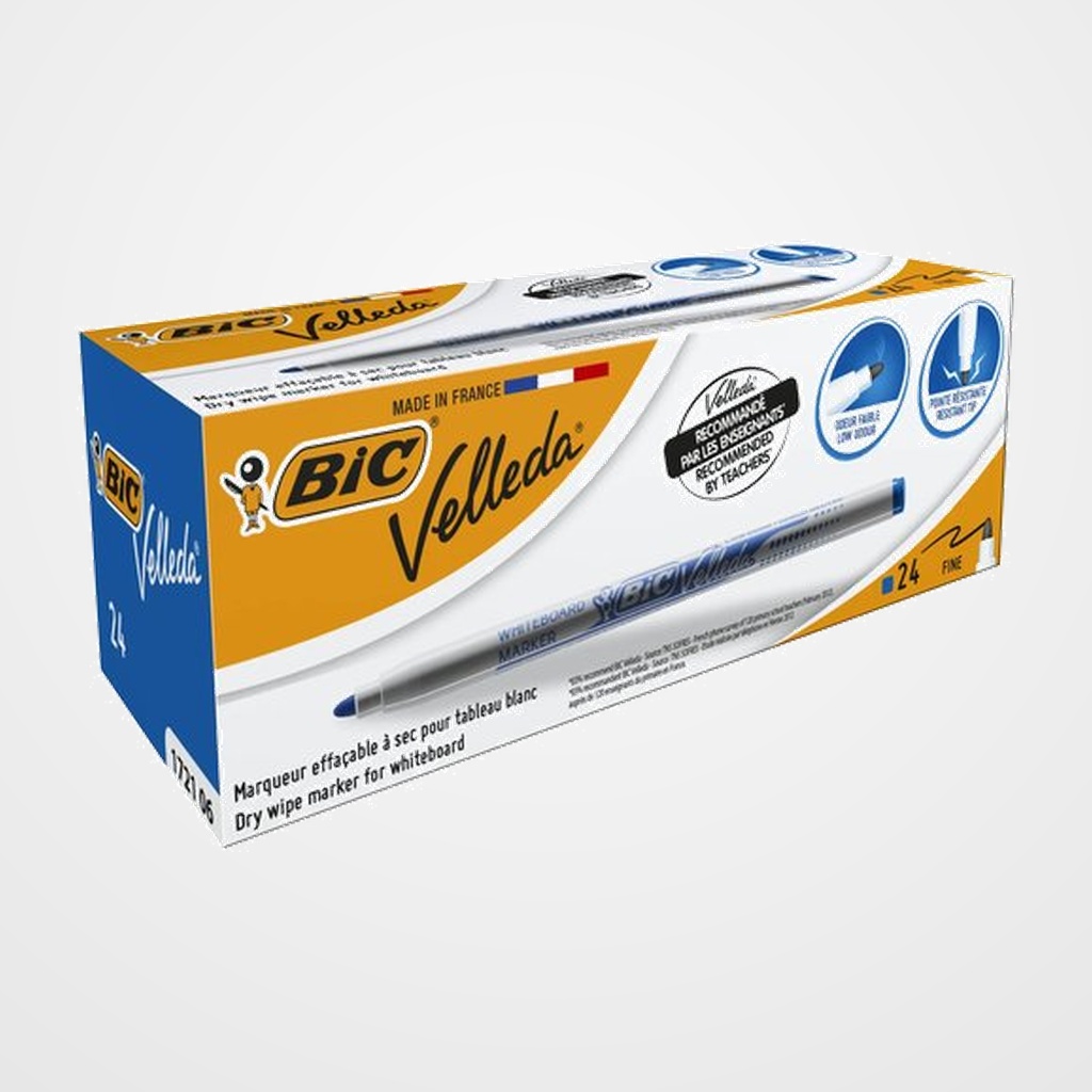 MARCADOR PIZARRA BIC VELLEDA 1721 CONICO  AZUL