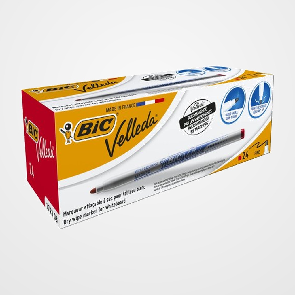MARCADOR PIZARRA BIC VELLEDA 1721 CONICO  ROJO