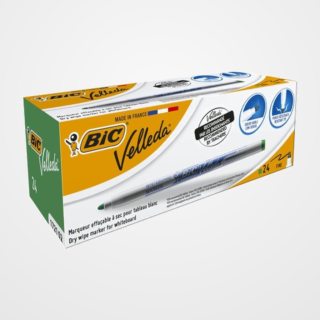MARCADOR PIZARRA BIC VELLEDA 1721 CONICO  VERDE