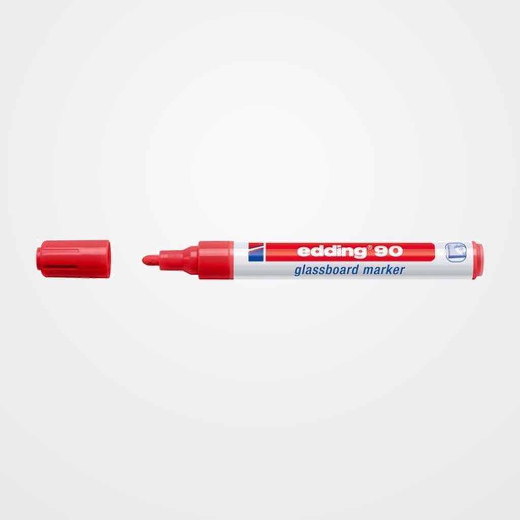 MARCADOR PIZARRA CRISTAL EDDING 90 CONICO ROJO