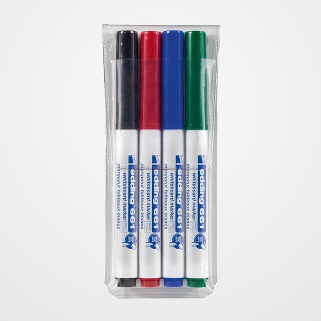 MARCADOR PIZARRA EDDING 661 CONICO BOLSA de 4