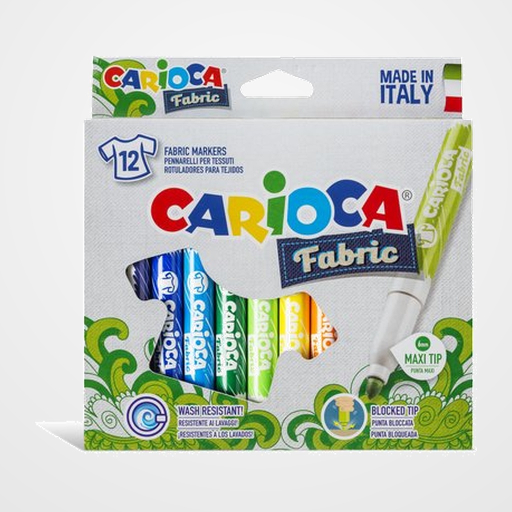 MARCADOR TEXTIL CARIOCA CROMATEX ESTUCHE de 12