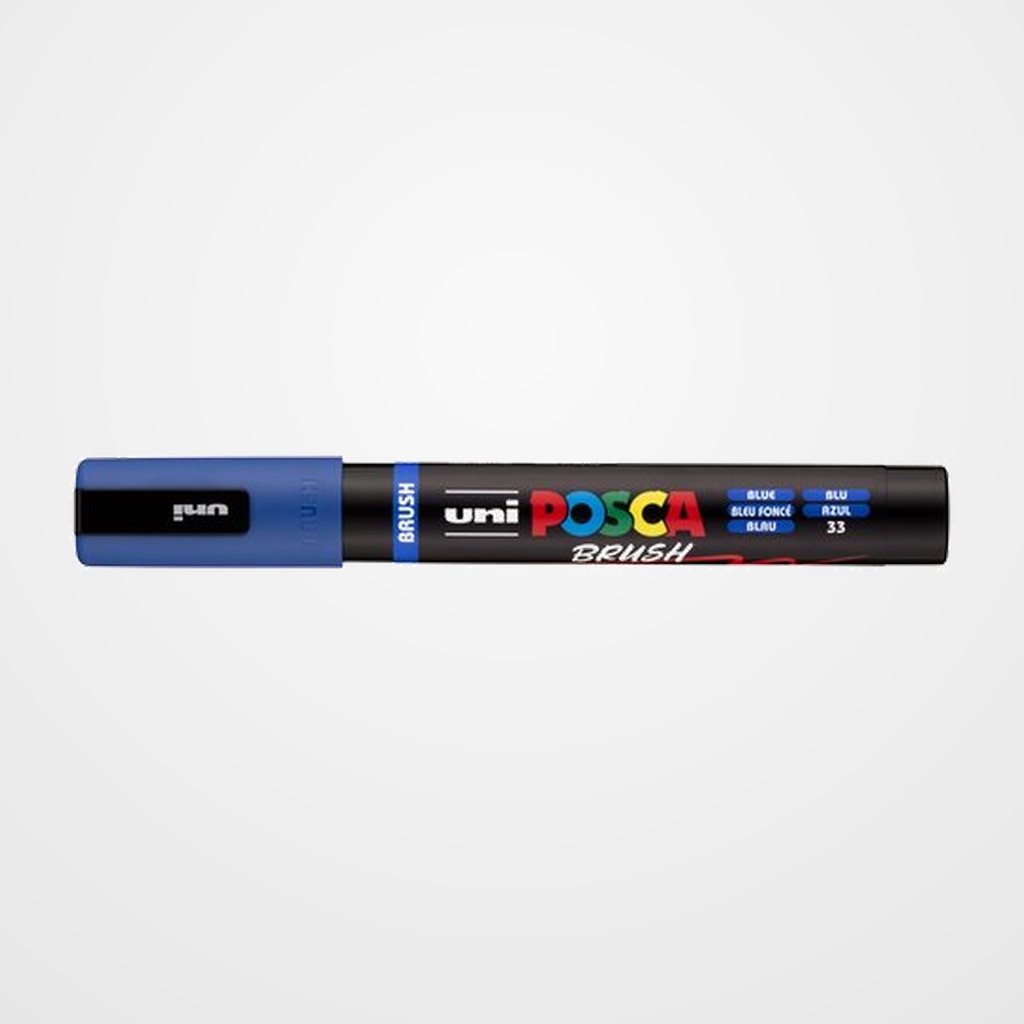 MARCADOR T.OPACA NO PERM. UNI POSCA BRUSH 1-4mm (PC-5BR) AZUL