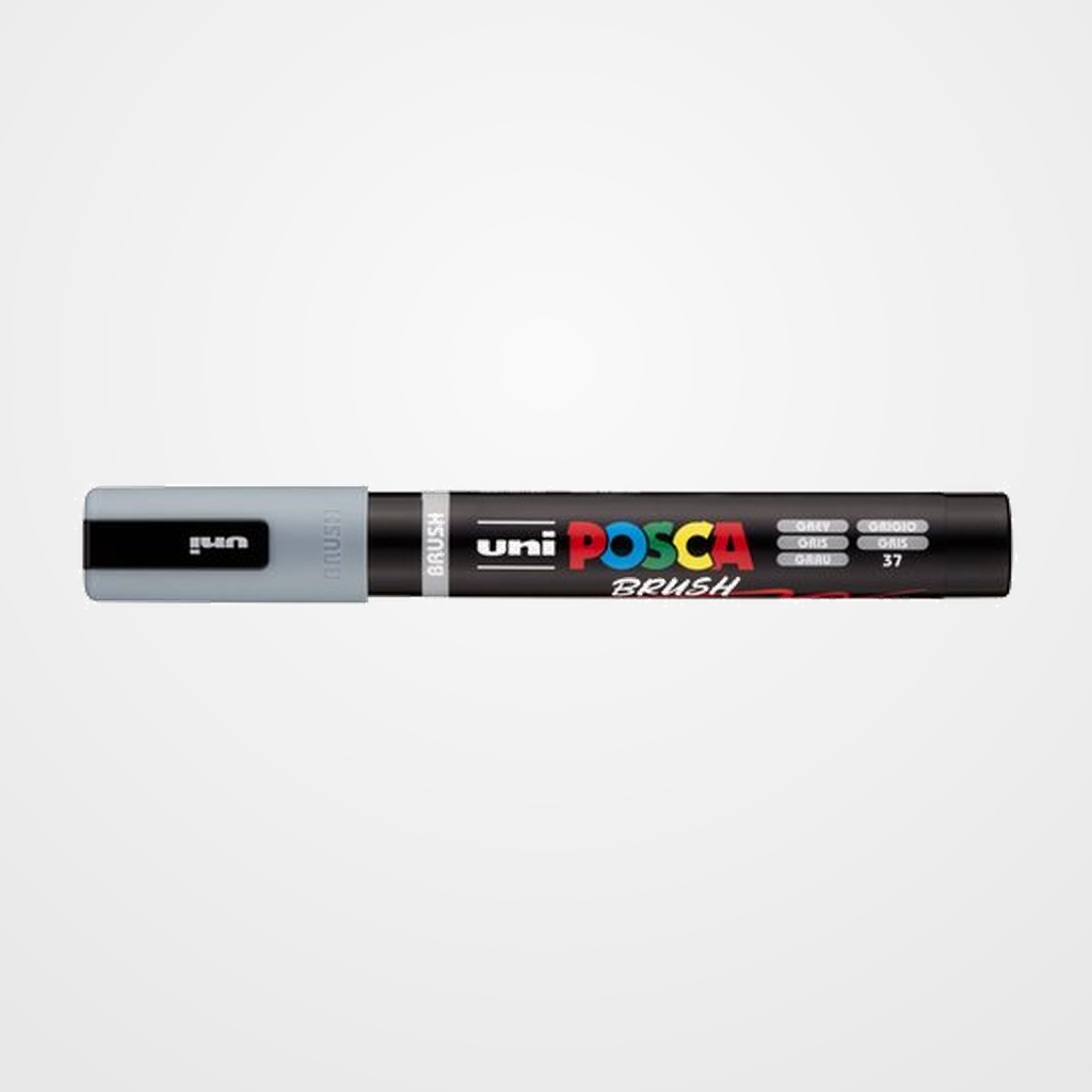 MARCADOR T.OPACA NO PERM. UNI POSCA BRUSH 1-4mm (PC-5BR) GRIS