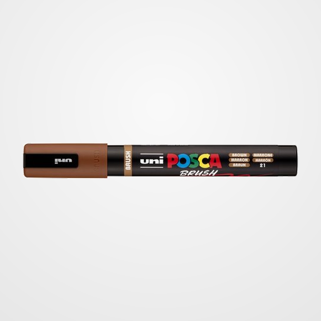 MARCADOR T.OPACA NO PERM. UNI POSCA BRUSH 1-4mm (PC-5BR) MARRON