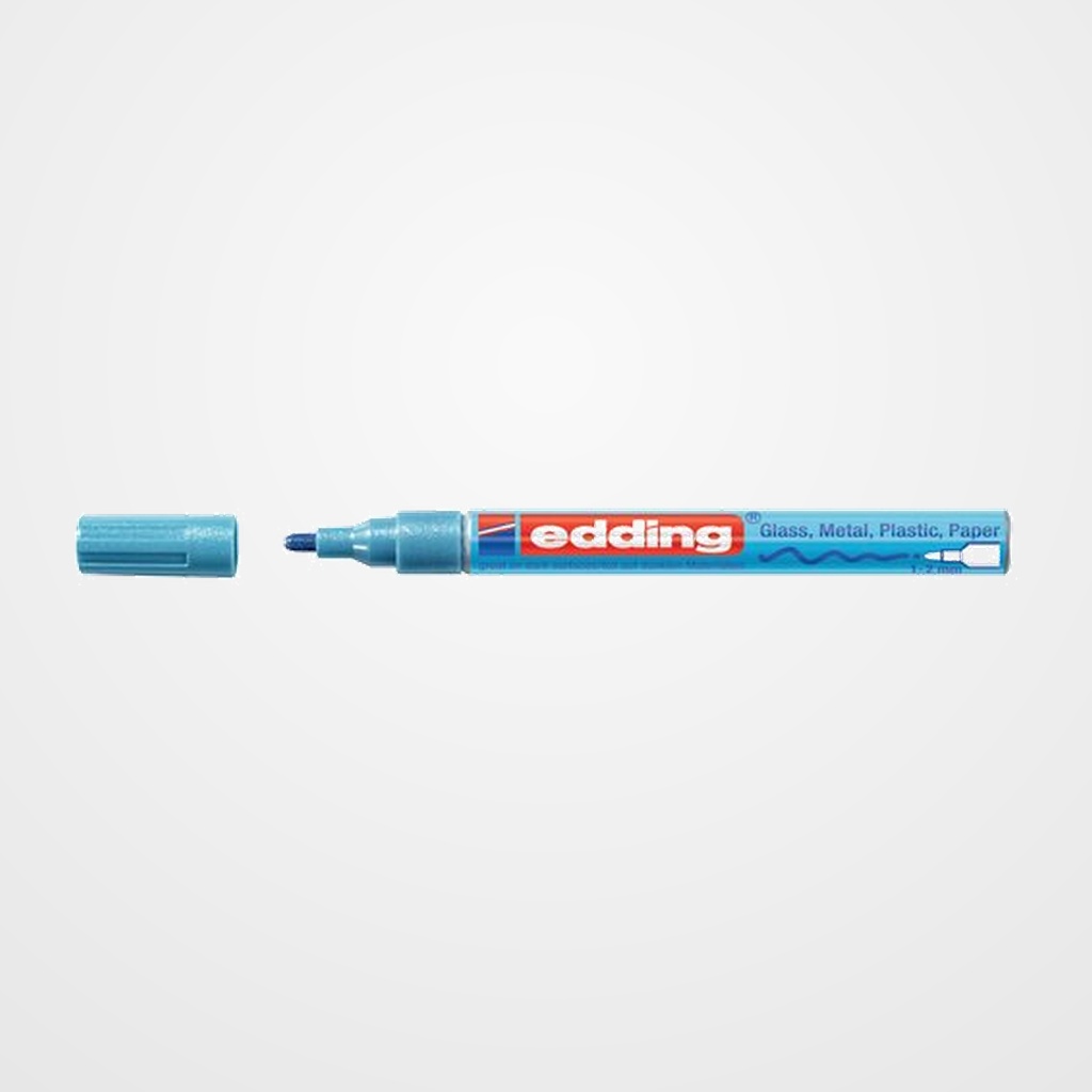 MARCADOR T.OPACA PERM. EDDING  751 CONICO AZUL CLARO METALICO