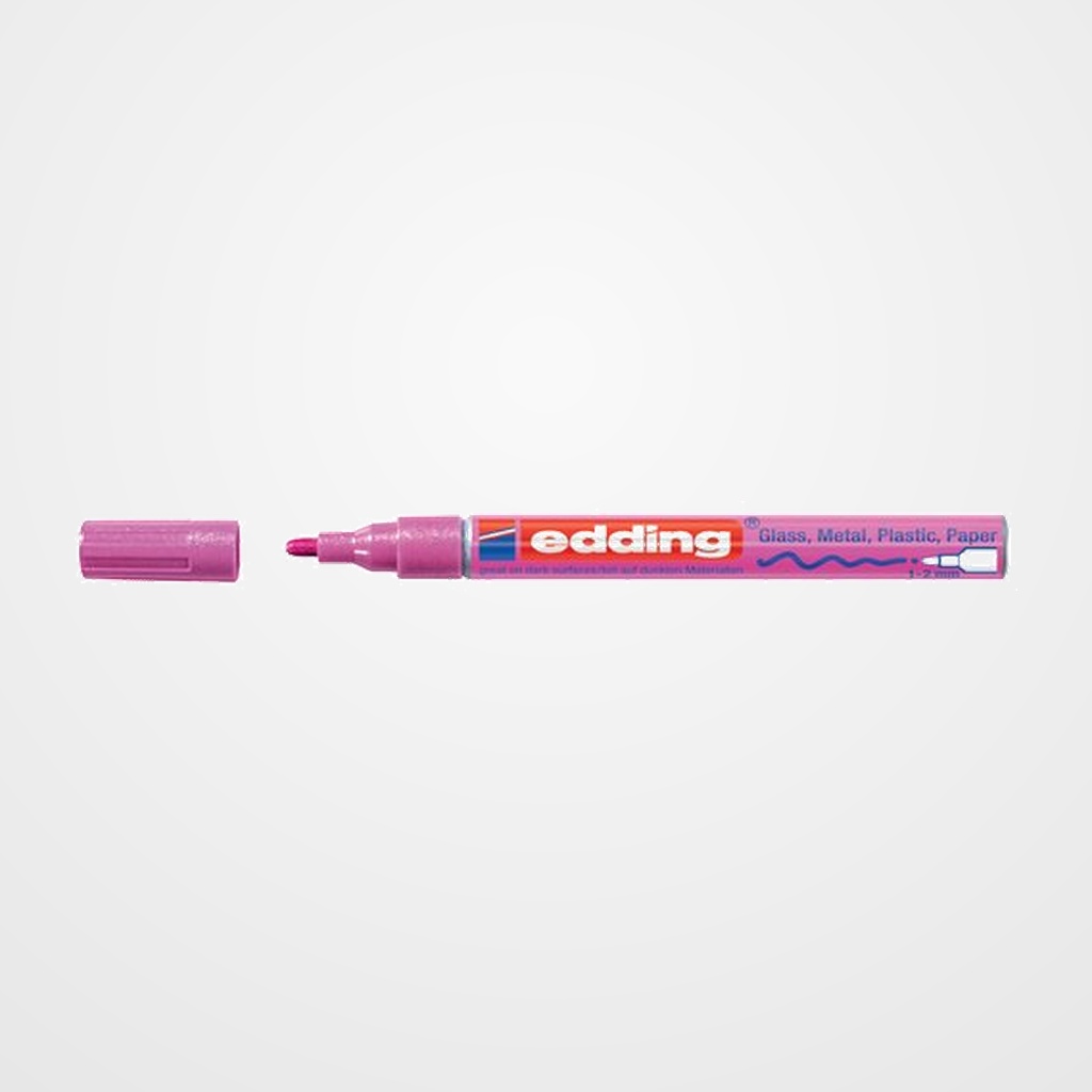 MARCADOR T.OPACA PERM. EDDING  751 CONICO ROSA METALICO