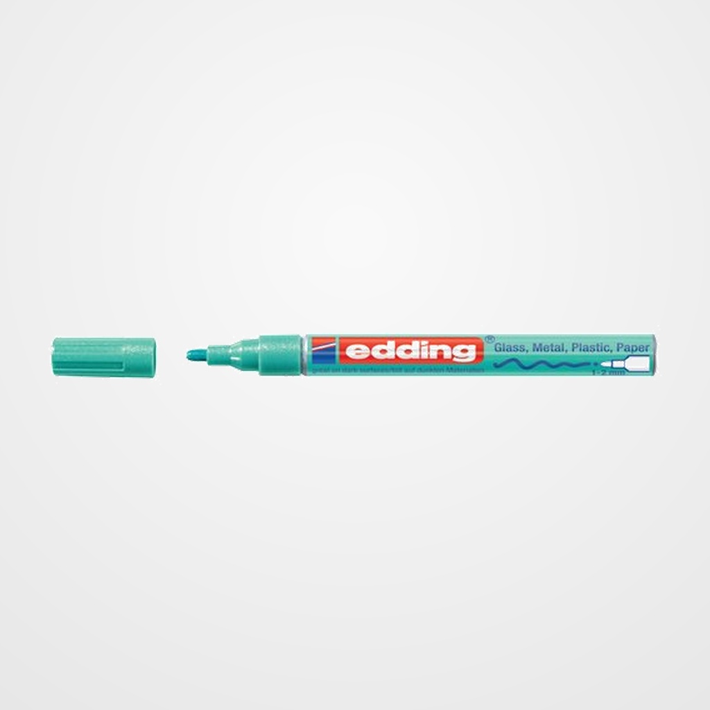 MARCADOR T.OPACA PERM. EDDING  751 CONICO VERDE METALICO