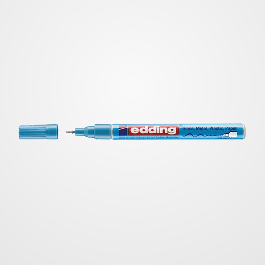 MARCADOR T.OPACA PERM. EDDING  780 CONICO METALICO AZUL CLARO
