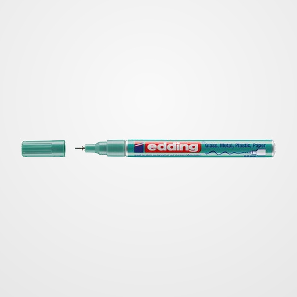 MARCADOR T.OPACA PERM. EDDING  780 CONICO METALICO VERDE