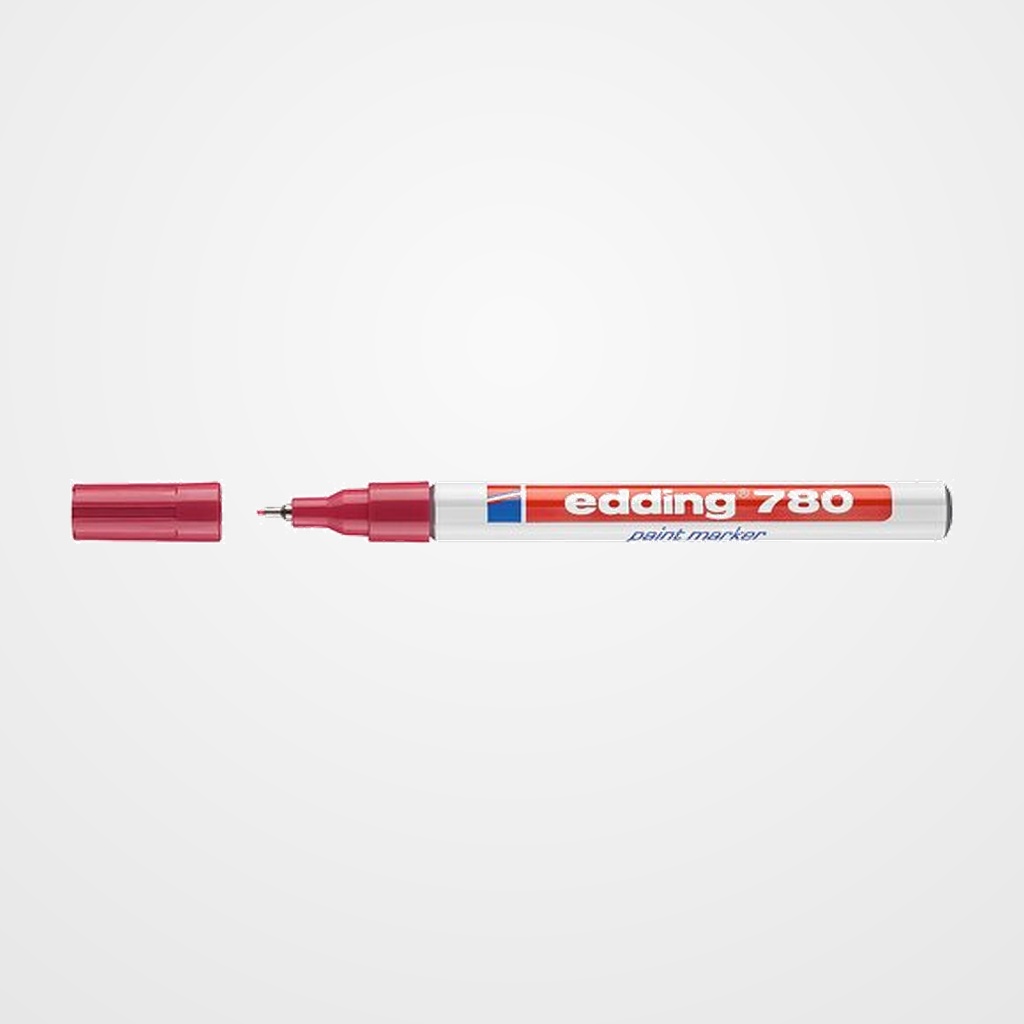 MARCADOR T.OPACA PERM. EDDING  780 CONICO ROJO