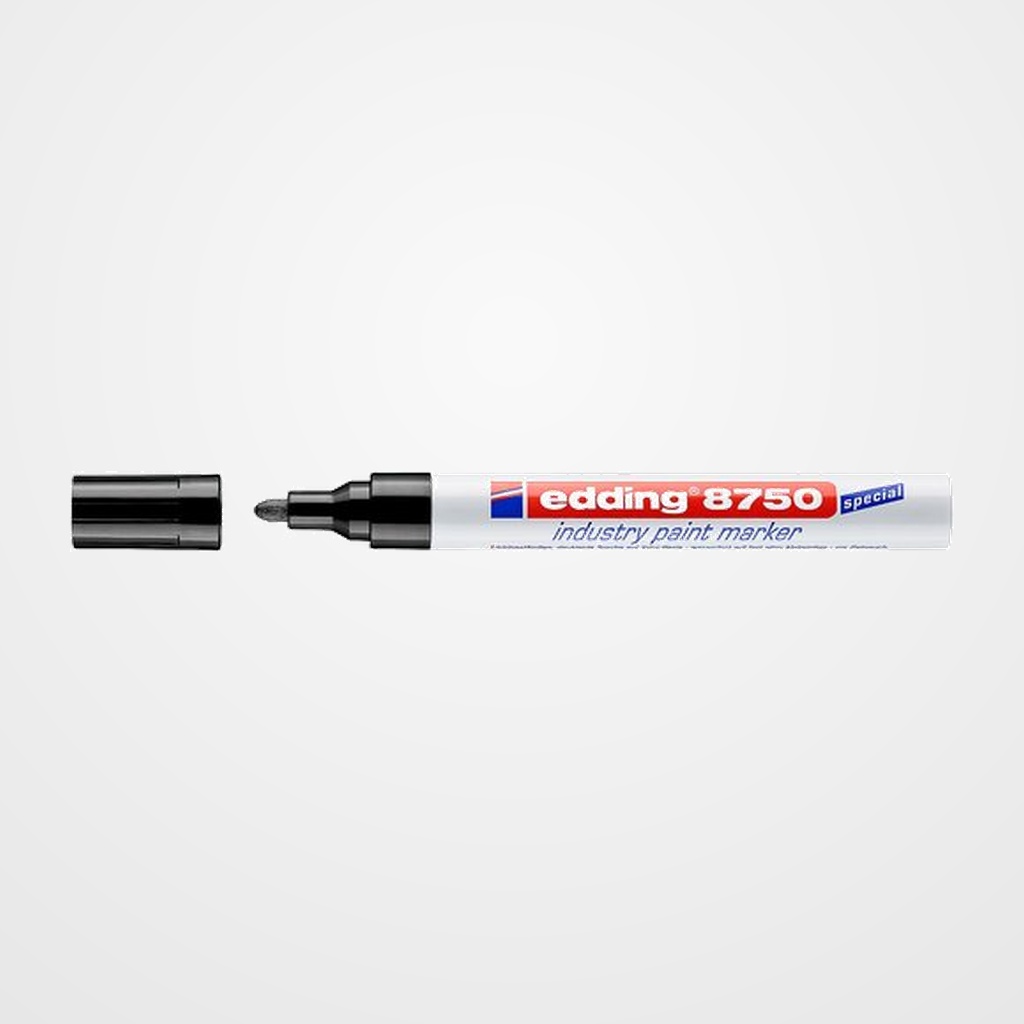 MARCADOR T.OPACA PERM. EDDING 8750 INDUSTRIAL CONICO NEGRO