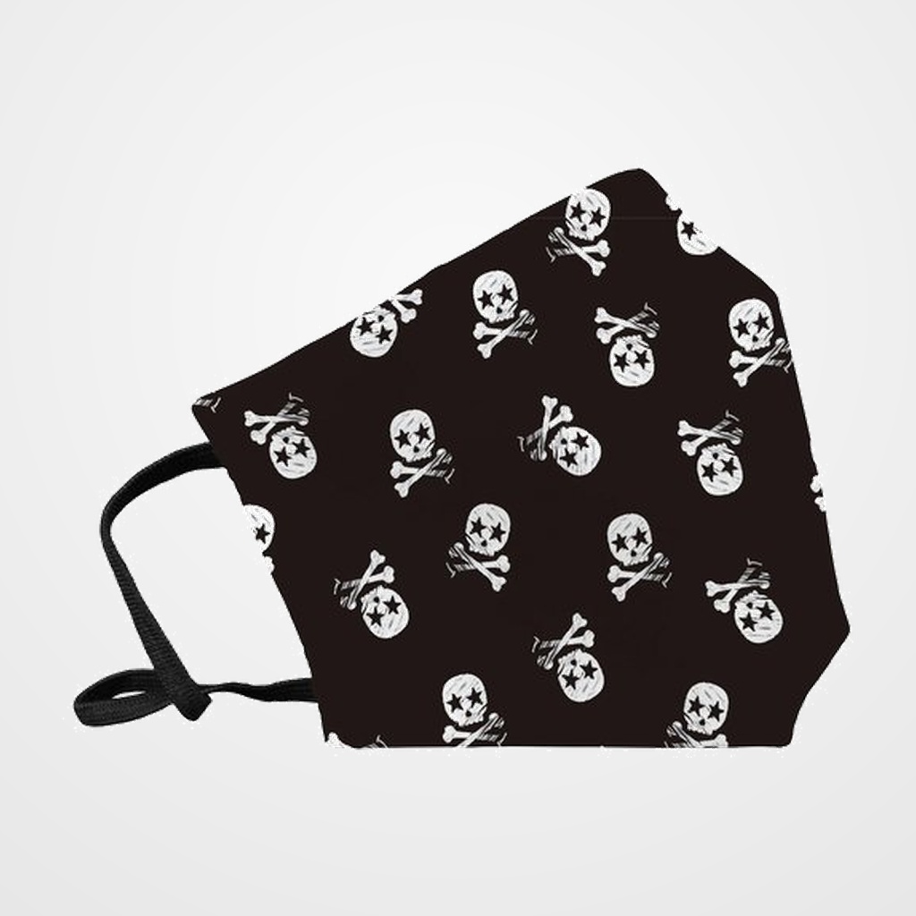 MASCARILLA DE PROTECCION REUTILIZABLE FULI GRANDE TALLA L SKULL NEGRO