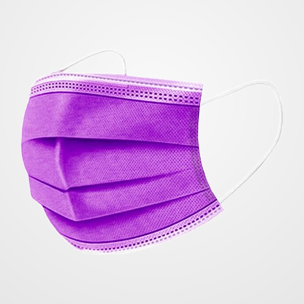MASCARILLA QUIRURGICA IIR 3 CAPAS DESECHABLE GALMASK INFANTIL LAVANDA PAQUETE de 10
