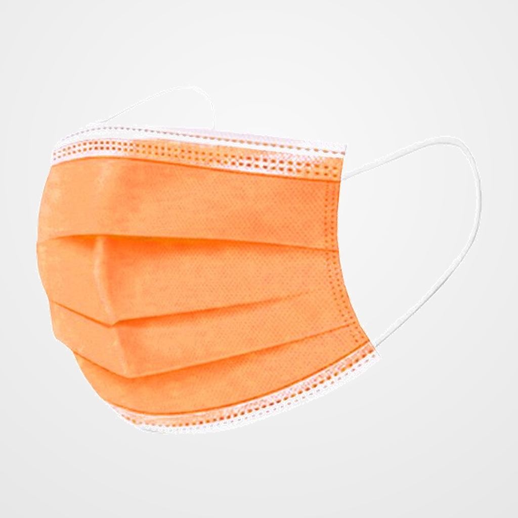 MASCARILLA QUIRURGICA IIR 3 CAPAS DESECHABLE GALMASK INFANTIL NARANJA PAQUETE de 10