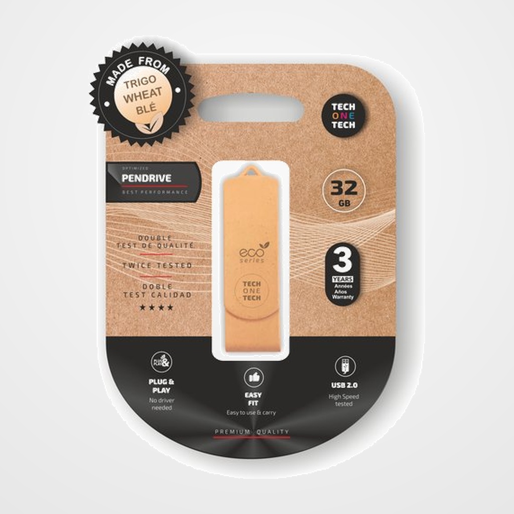 MEMORIA USB 32GB TECH-ONE-TECH ECO 2.0 (Incluye Canon LPI de 0.24)
