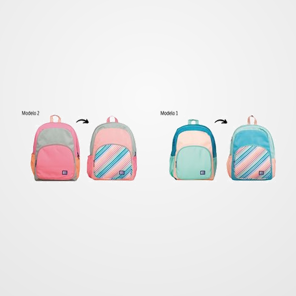 MOCHILA OXFORD COLOR BLOCK REVERSIBLE SURTIDO