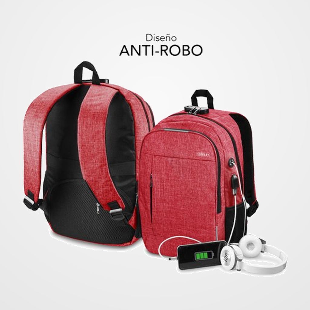 MOCHILA SUBBLIM URBAN LOCK BACKPACK 16  ROJO