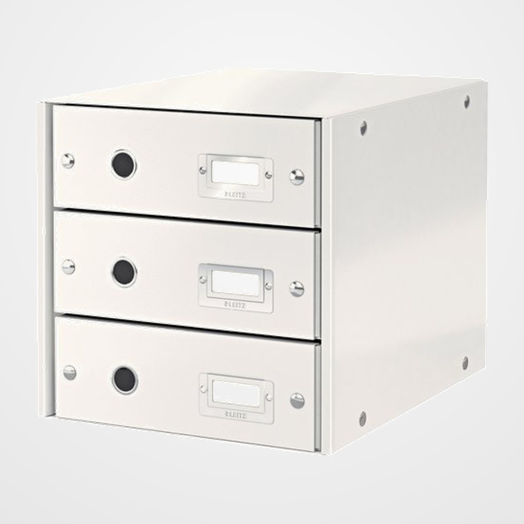 MODULO 3 CAJONES LEITZ CLICK&STORE PLEGABLE BLANCO