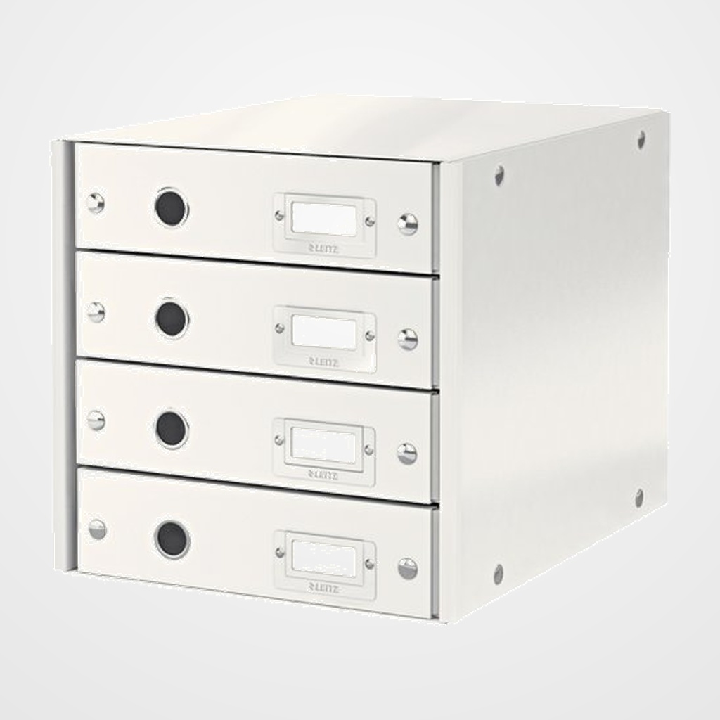 MODULO 4 CAJONES LEITZ CLICK&STORE PLEGABLE BLANCO