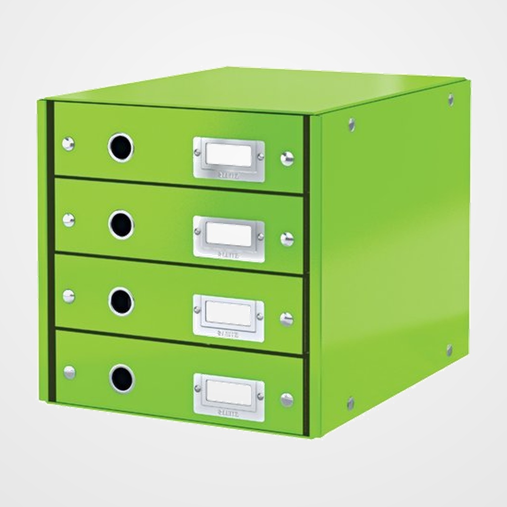 MODULO 4 CAJONES LEITZ CLICK&STORE PLEGABLE VERDE