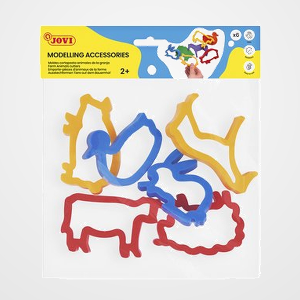 MOLDES JOVI BOLSA ANIMALES DE LA GRANJA 6 UNIDADES