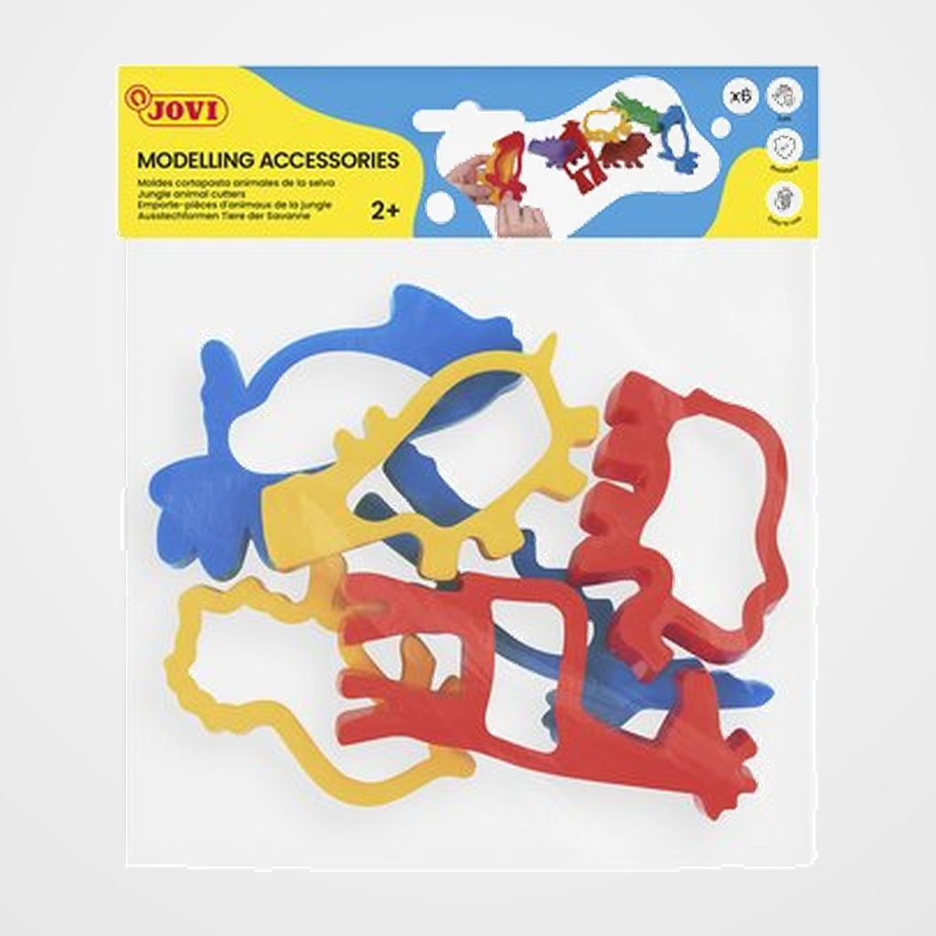 MOLDES JOVI BOLSA ANIMALES DE LA JUNGLA 6 UNIDADES