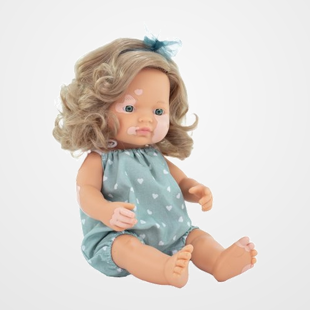 MUÑECA MINILAND MF&M CAUCASICA CON VITILIGO 38cm (+10 meses)