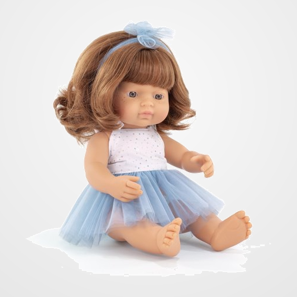 MUÑECA MINILAND MF&M CAUCASICA PELIRROJA 38cm (+10 meses)