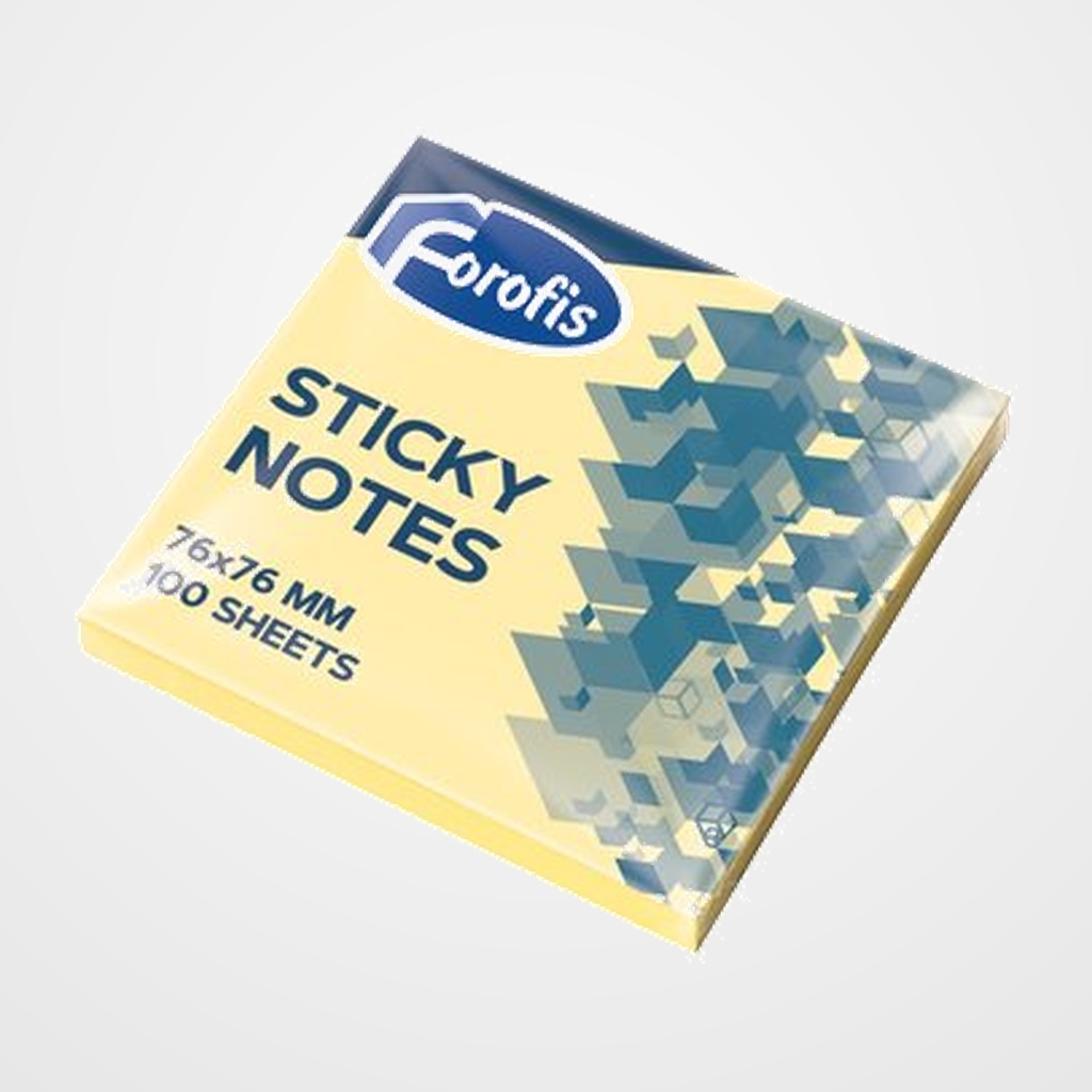 NOTAS ADHESIVAS FOROFIS 100h 76x76 AMARILLO PASTEL