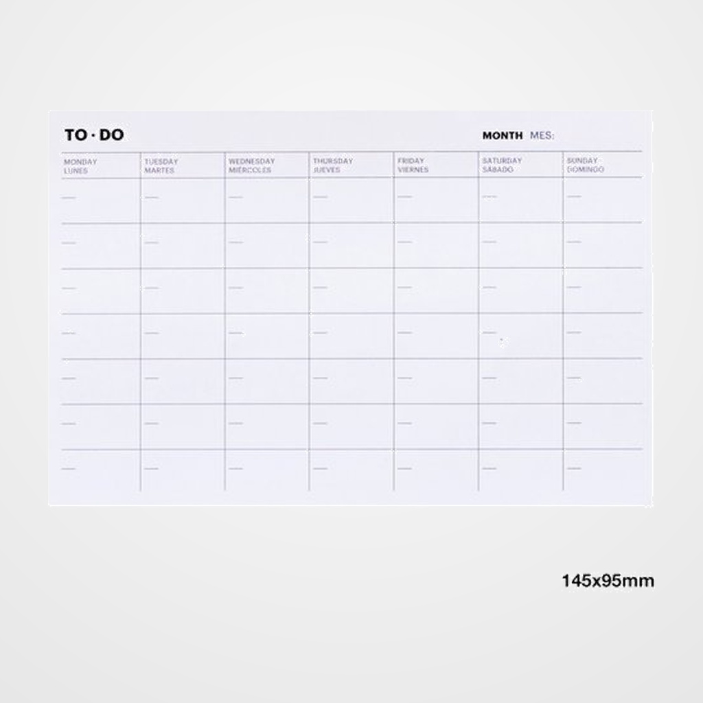 NOTAS ADHESIVAS MIQUELRIUS TO-DO 145x95 MENSUALES