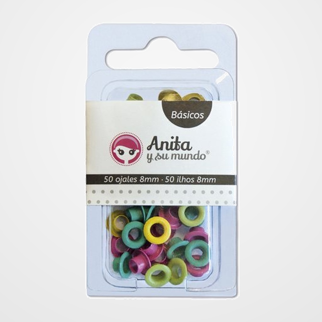 OJALES ANITA Y SU MUNDO 8 mm. SURTIDO PACK de 50
