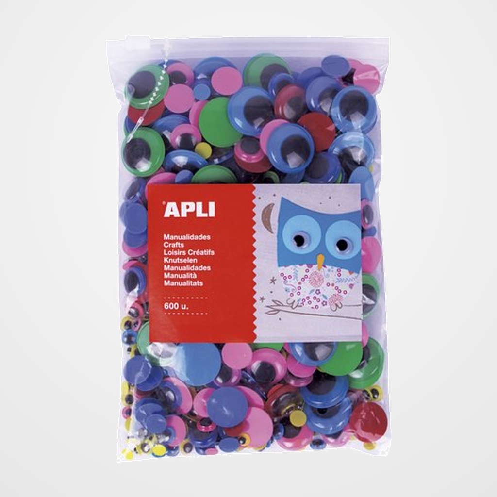 OJOS MOVILES APLI REDONDOS SURTIDOS BOLSA de 600
