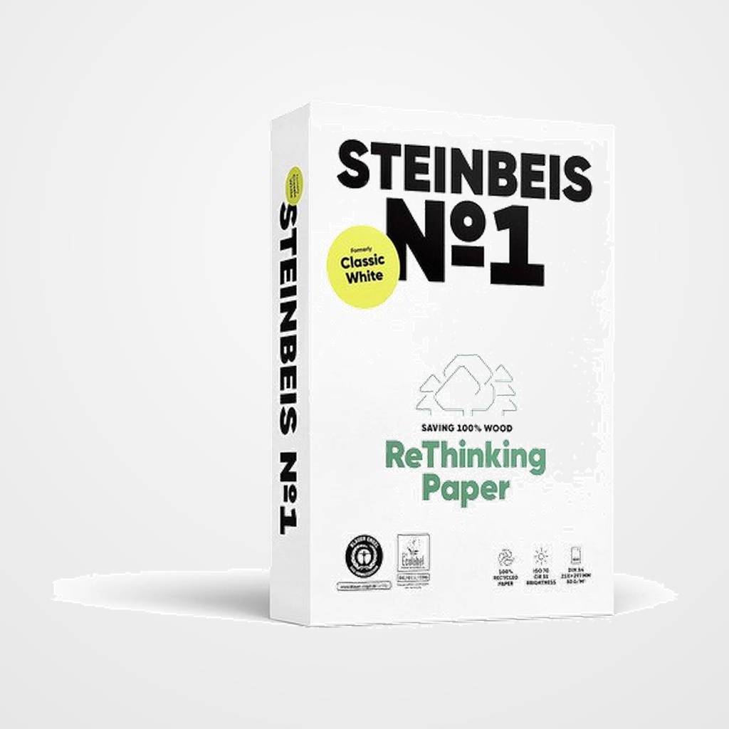 PAPEL A4 STEINBEIS Nº1 80g 500h 100% RECICLADO