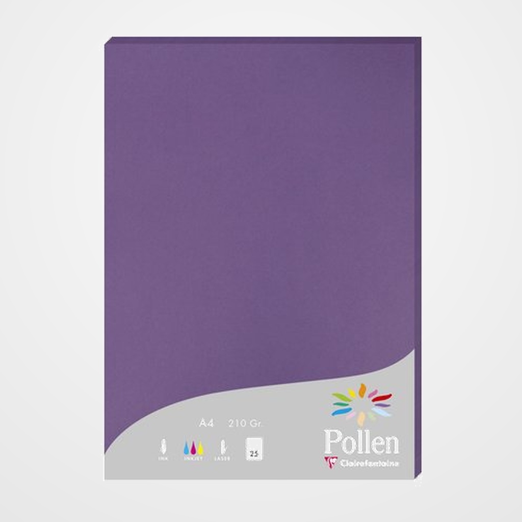PAPEL CLAIREFONTAINE POLLEN A4 210g 25h VIOLETA