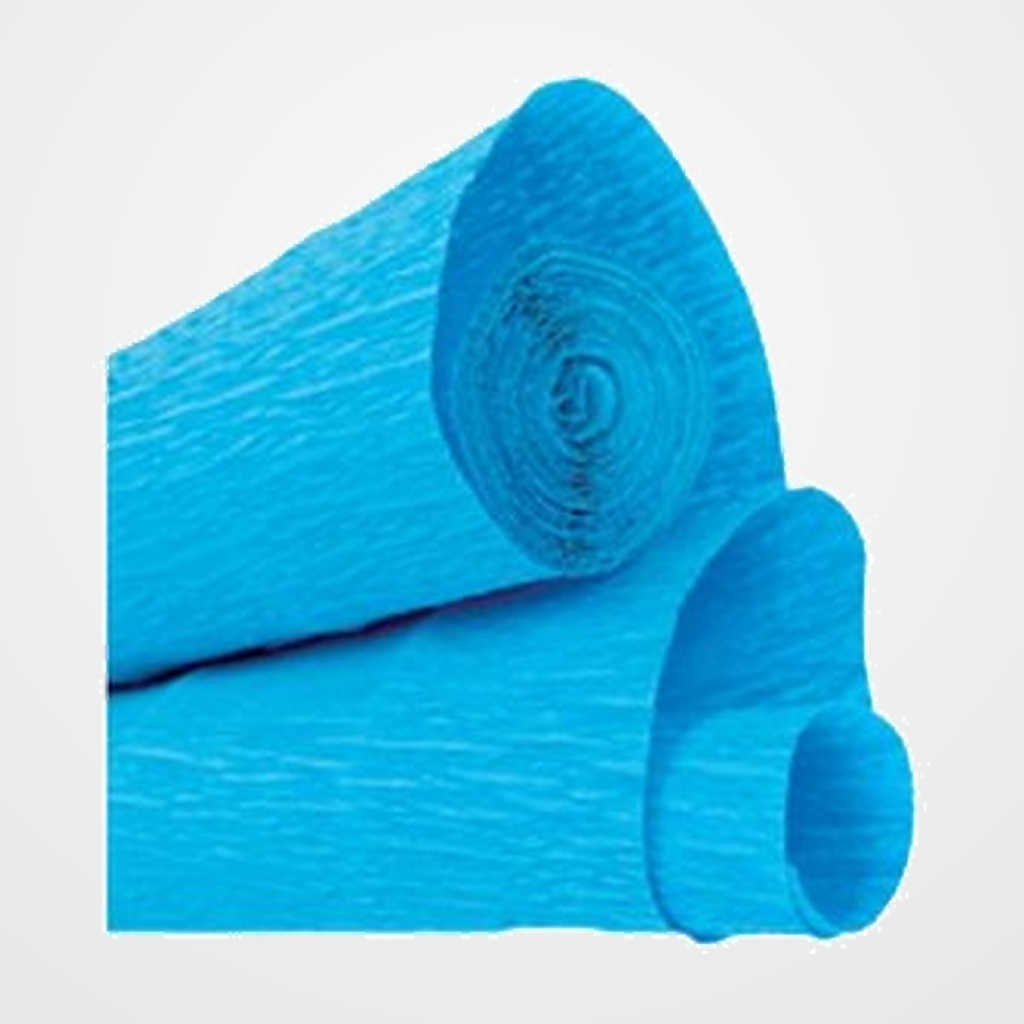 PAPEL CREPE (PINOCHO) SPAPER FLOWER 0,5x2,5 m TURQUESA