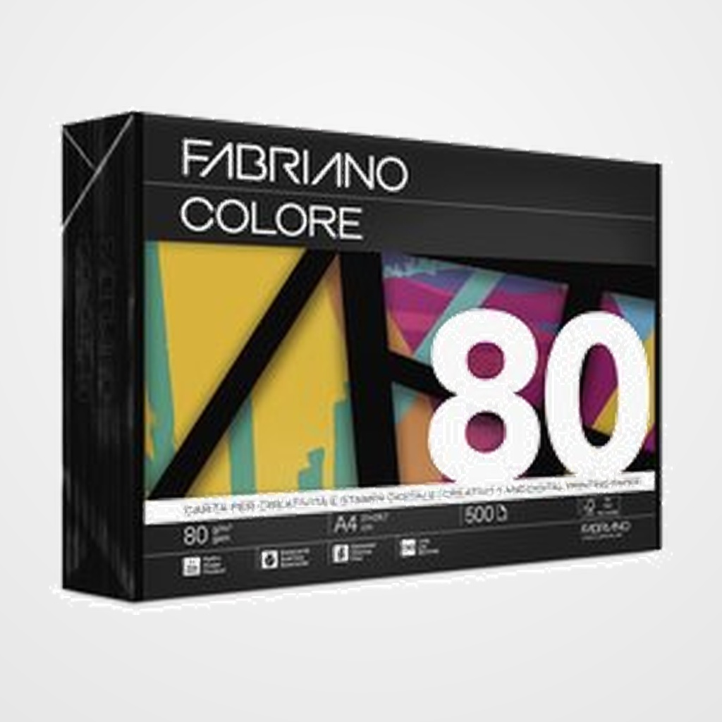 PAPEL de COLOR A4 COLORE 80g 500h NEGRO (NERO)