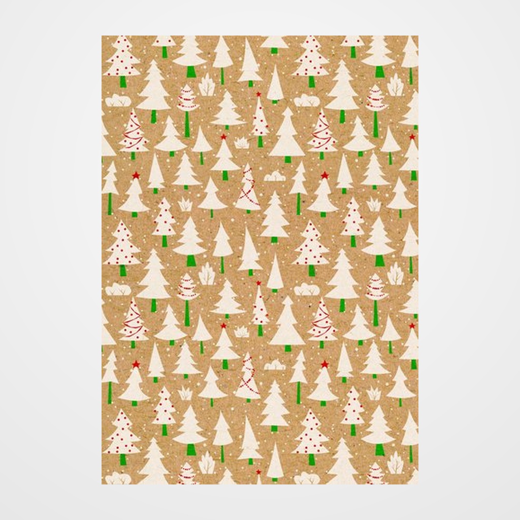 PAPEL de REGALO BOBINA BASIKA 31 cm x 80 m (2 Kg aprox.) NAVIDAD (NVK1901-E 31 CM)