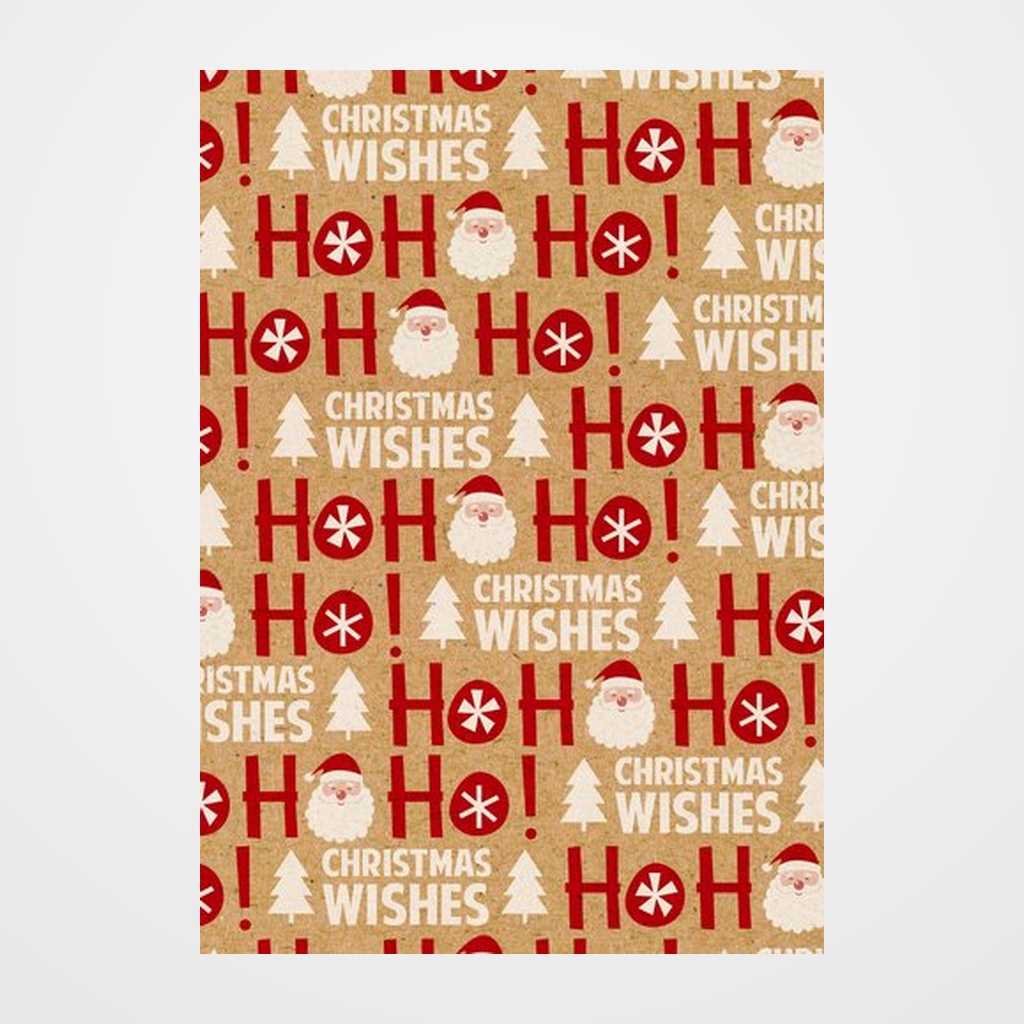 PAPEL de REGALO BOBINA BASIKA 31 cm x 80 m (2 Kg aprox.) NAVIDAD (NV1805-KA 31 CM)