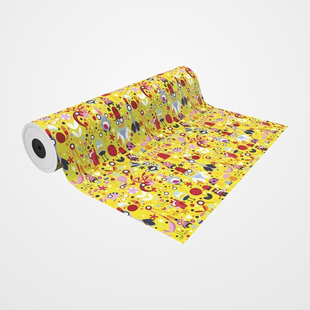 PAPEL de REGALO BOBINA BASIKA 62 cm x 80 m (4 Kg aprox.) INFANTIL (IN1501-A 62 CM)