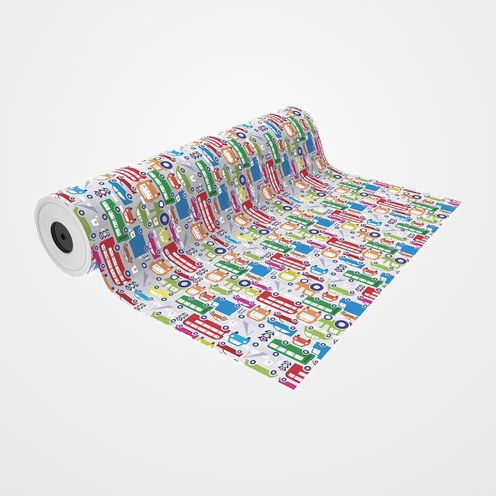 PAPEL de REGALO BOBINA BASIKA 62 cm x 80 m (4 Kg aprox.) INFANTIL (IN1504-A 62 CM)