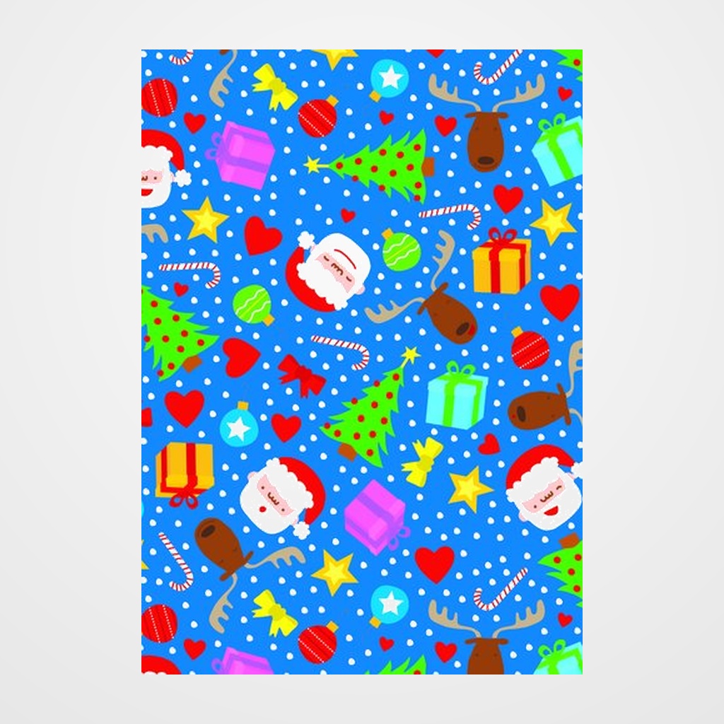 PAPEL de REGALO BOBINA BASIKA 62 cm x 80 m (4 Kg aprox.) NAVIDAD (NV1705-A 62 CM)