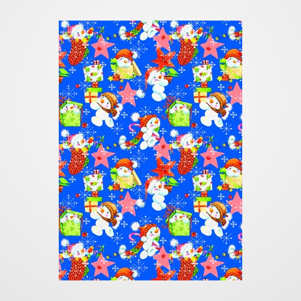 PAPEL de REGALO BOBINA BASIKA 62 cm x 80 m (4 Kg aprox.) NAVIDAD (NV2003-B 62 CM)