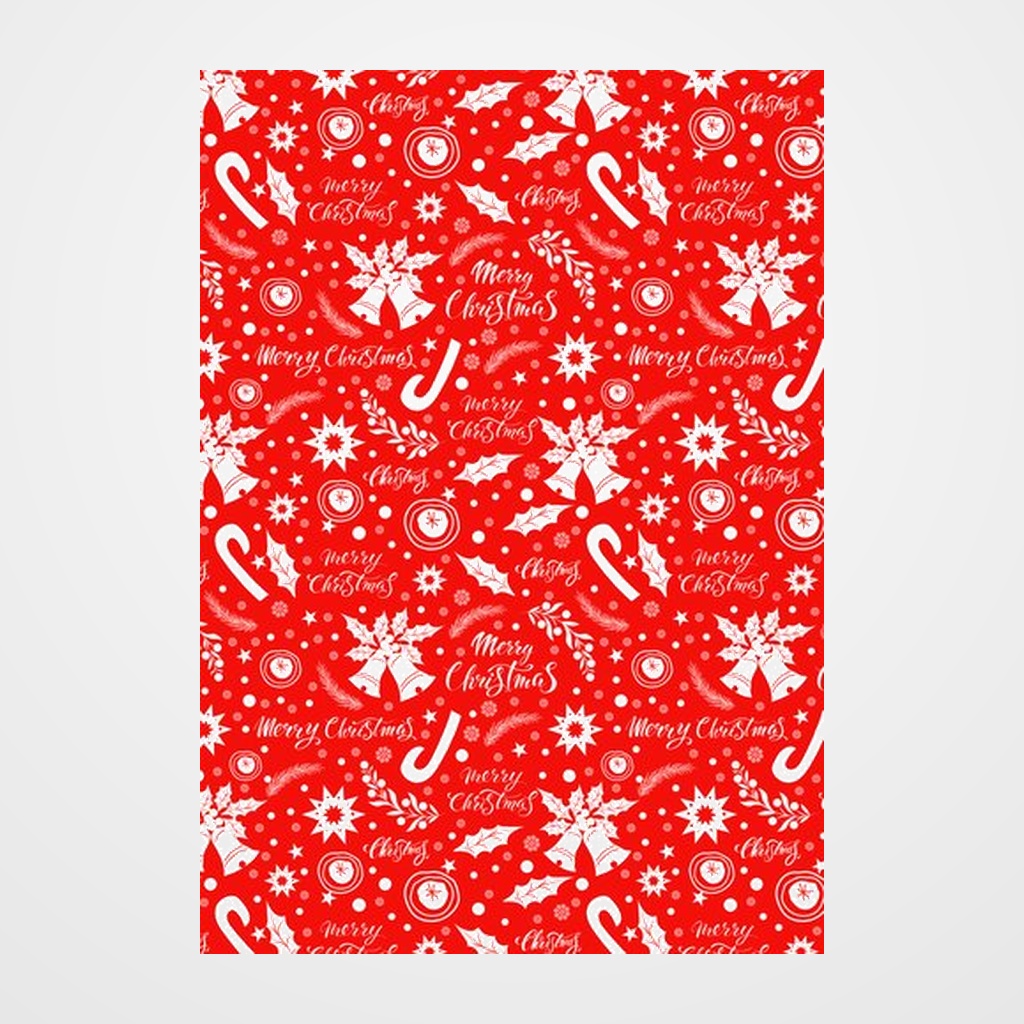 PAPEL de REGALO BOBINA BASIKA 62 cm x 80 m (4 Kg aprox.) NAVIDAD (NV2401-A 62 CM)