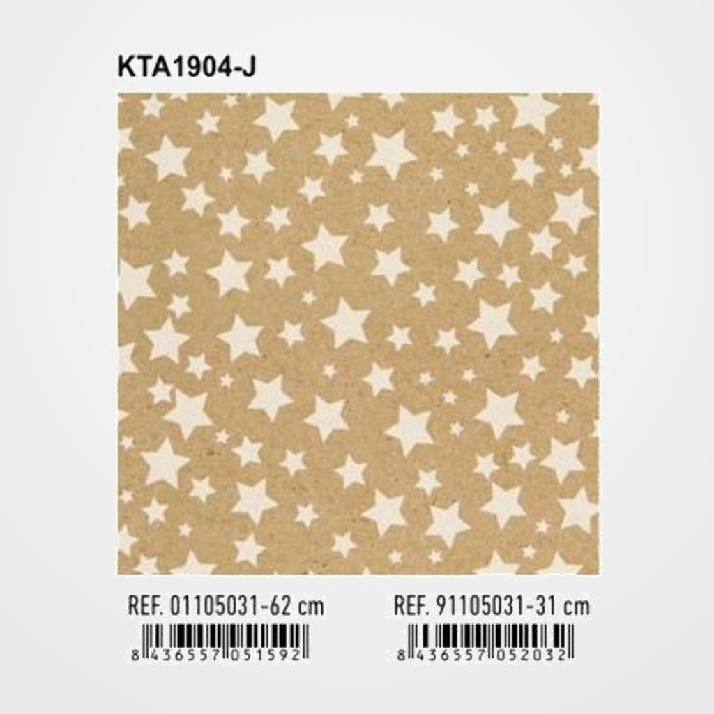 PAPEL de REGALO BOBINA BASIKA 62 cm x 80 m (4 Kg aprox.) TODO AÑO (KTA1904-J 62 CM)