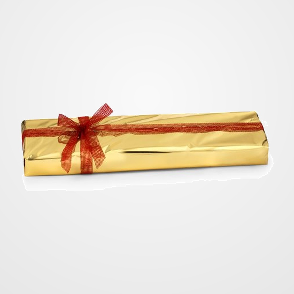 PAPEL de REGALO BOBINA COLIBRI 30 cm x 30 m SIMPLE ORO METALIZADO