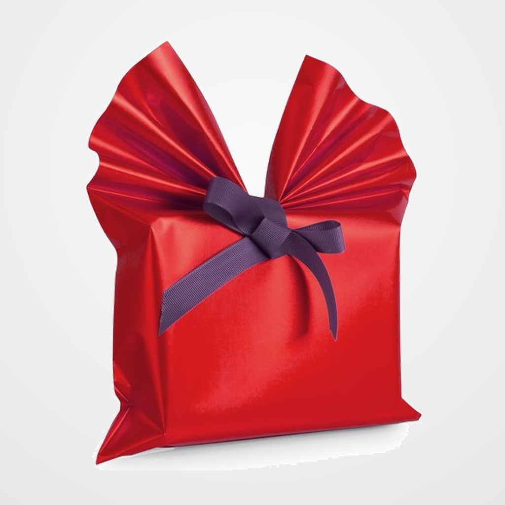 PAPEL de REGALO BOBINA COLIBRI 30 cm x 30 m SIMPLE ROJO MATE