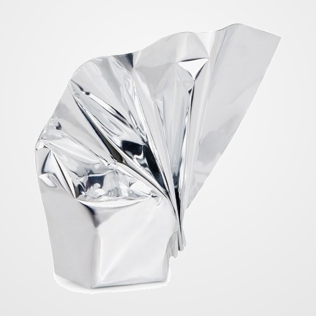 PAPEL de REGALO BOBINA COLIBRI 60 cm x 15 m DOBLE PLATA METALIZADO